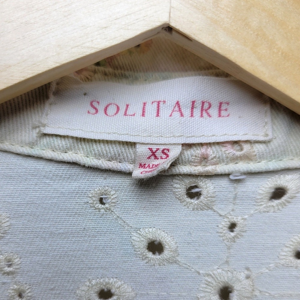 Solitaire Eyelet Tie Dye Button-Front Mini Sundre… - image 5